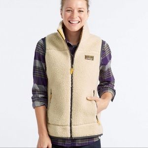 L.L. Bean Women's Mountain Pile Fleece Vest - Natural